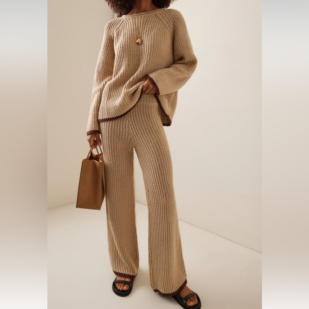 Zulu & Zephyr Tan Ribbed Cotton Set